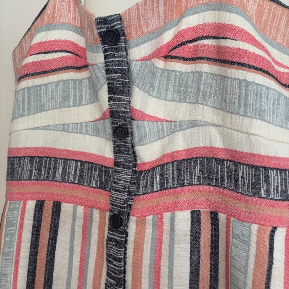 Hutch Pink & Blue Striped Midi Dress (size 12) - Picture 3 of 5